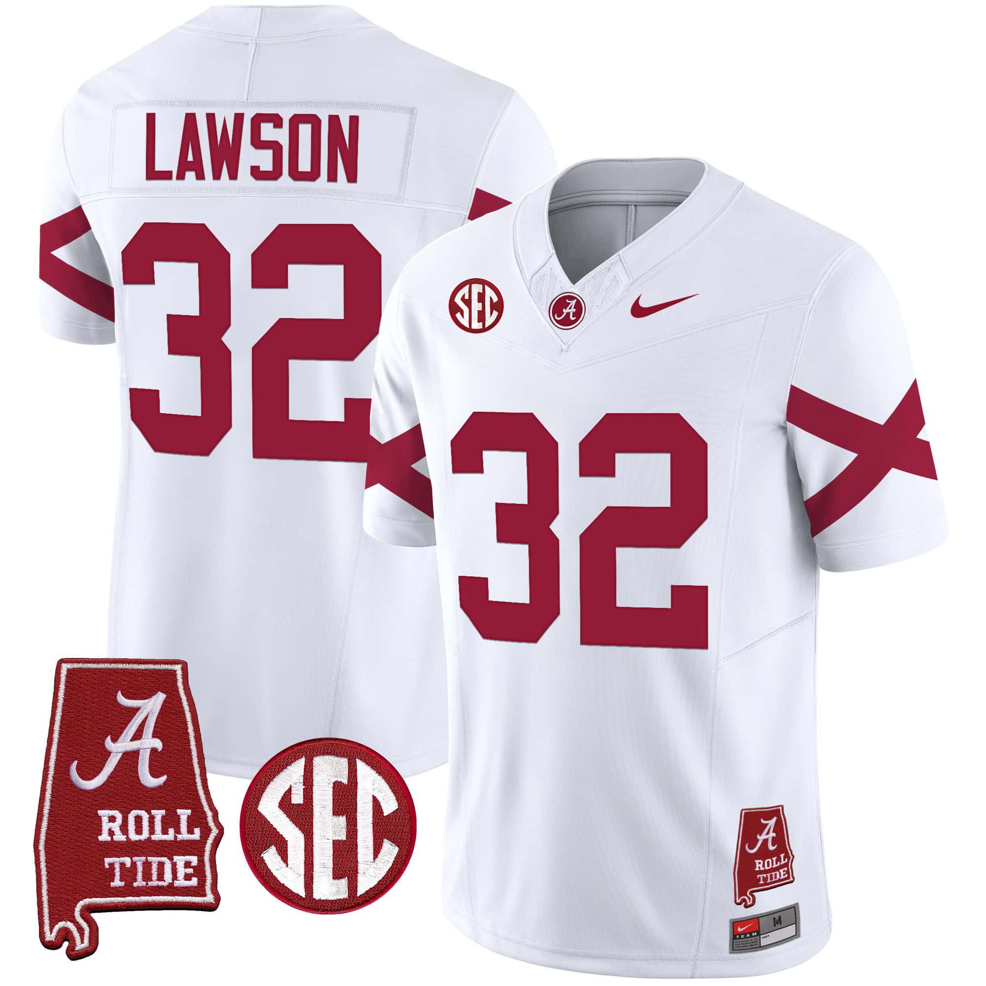 Men Alabama Crimson Tide #32 Lawson White Map Vapor Limited 2024 Nike NCAA Jersey->indianapolis colts->NFL Jersey